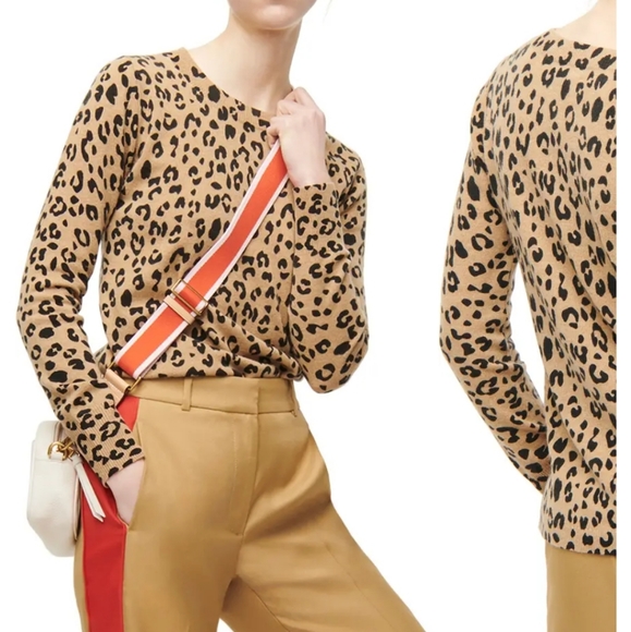 J. Crew Sweaters - J.Crew Everyday Leopard Cashmere Sweater Sweater S